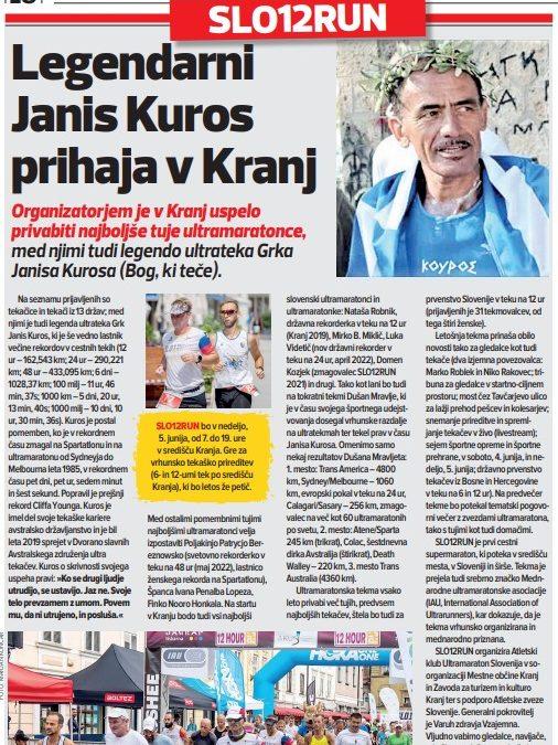 Legendarni Janis Kuros prihaja v Kranj (Ekipa24, 31.5.2022)