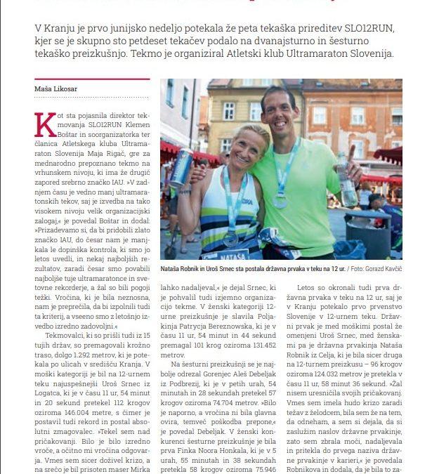 Ultramaratonska tekaška preizkušnja (Kranjčanka, junij 2022)